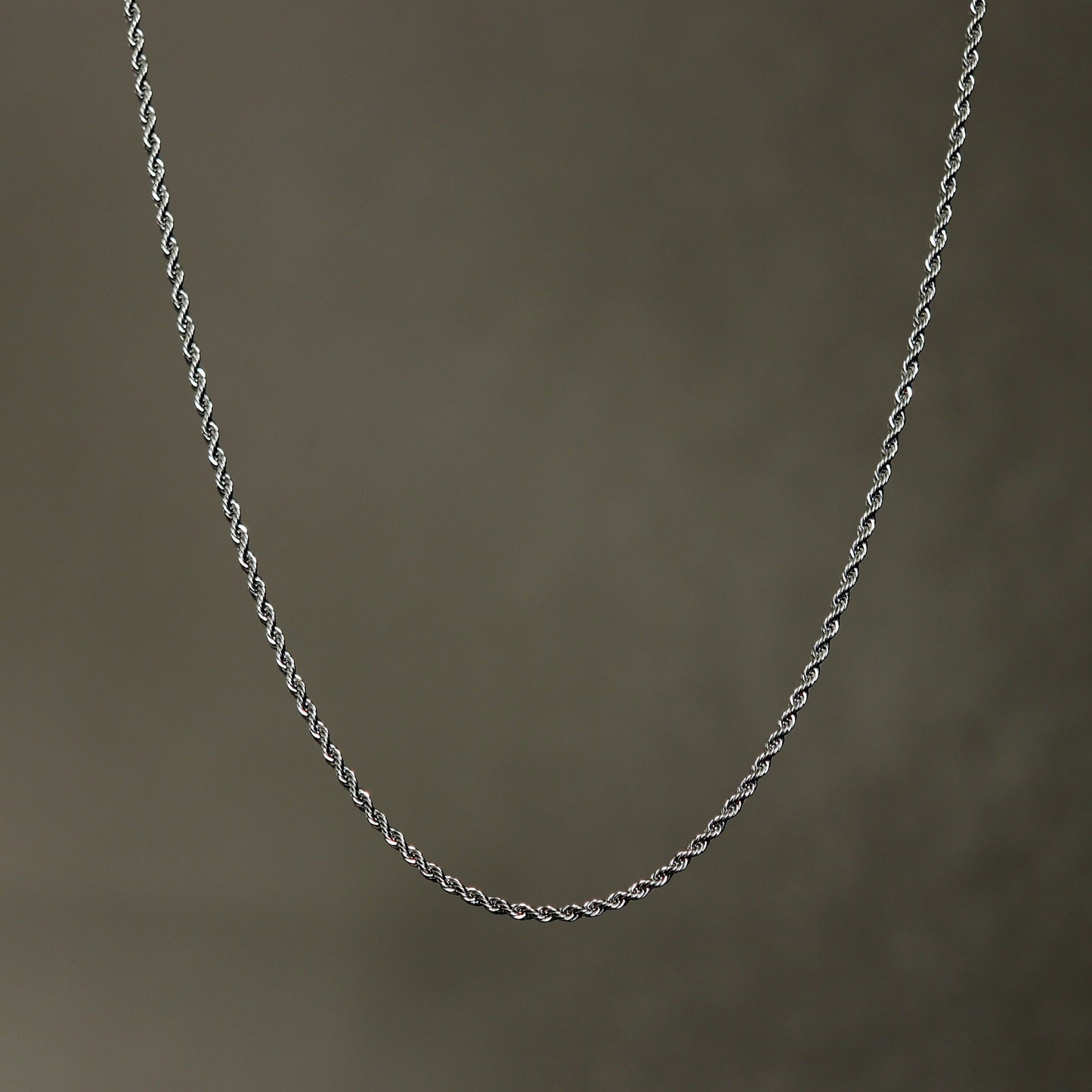 Men's Necklace, Men's Cross Necklace, Tube Cross Necklace for Men, Stainless Steel Silver Cross Pendant with 3mm Rope Chain