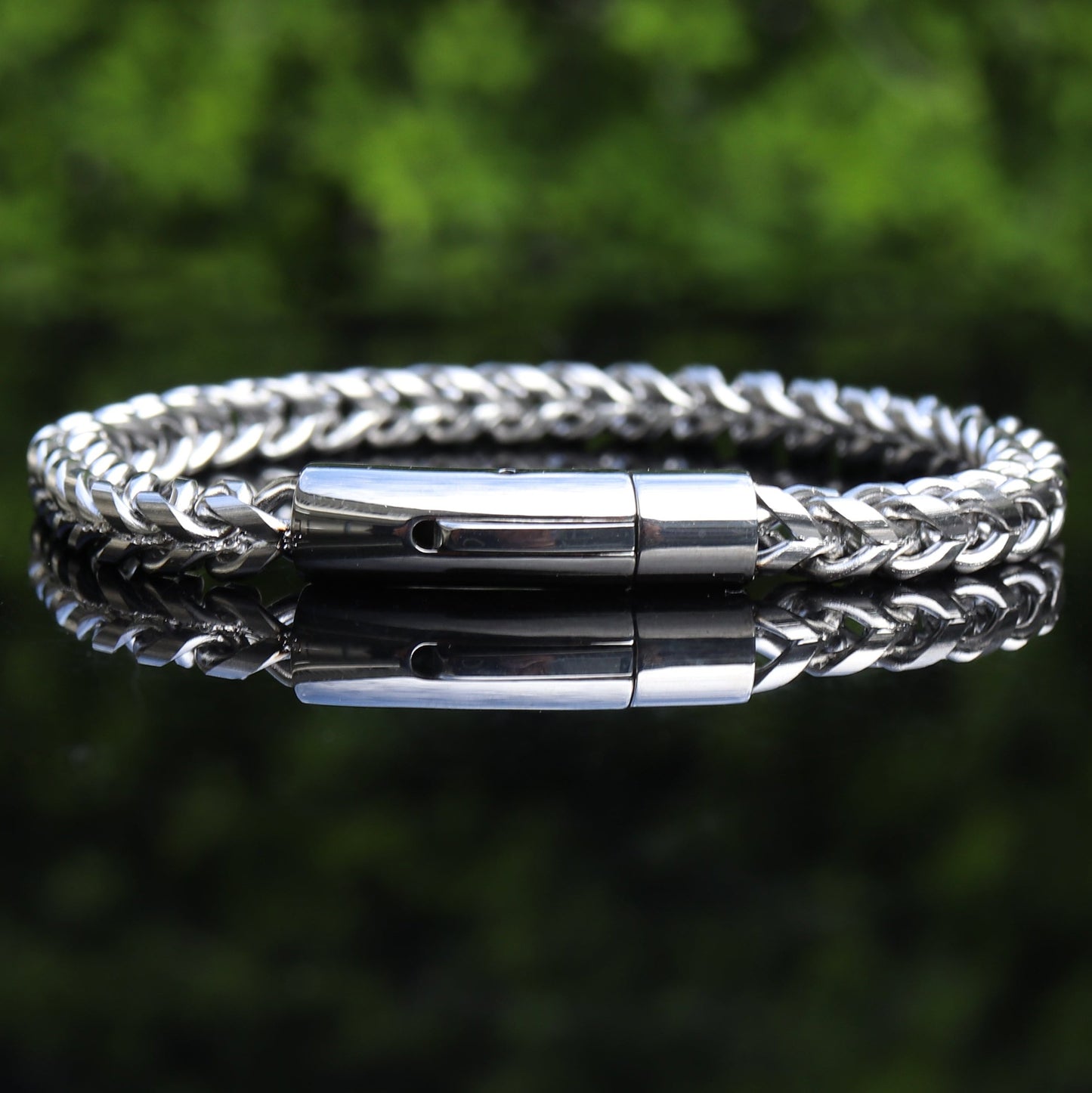 Personalized Mens Bracelet, Custom Bracelet, Personalized Gift for Him, Boyfriend Gifts, Gift for Men, Black Chain Bracelet, Husband Gift