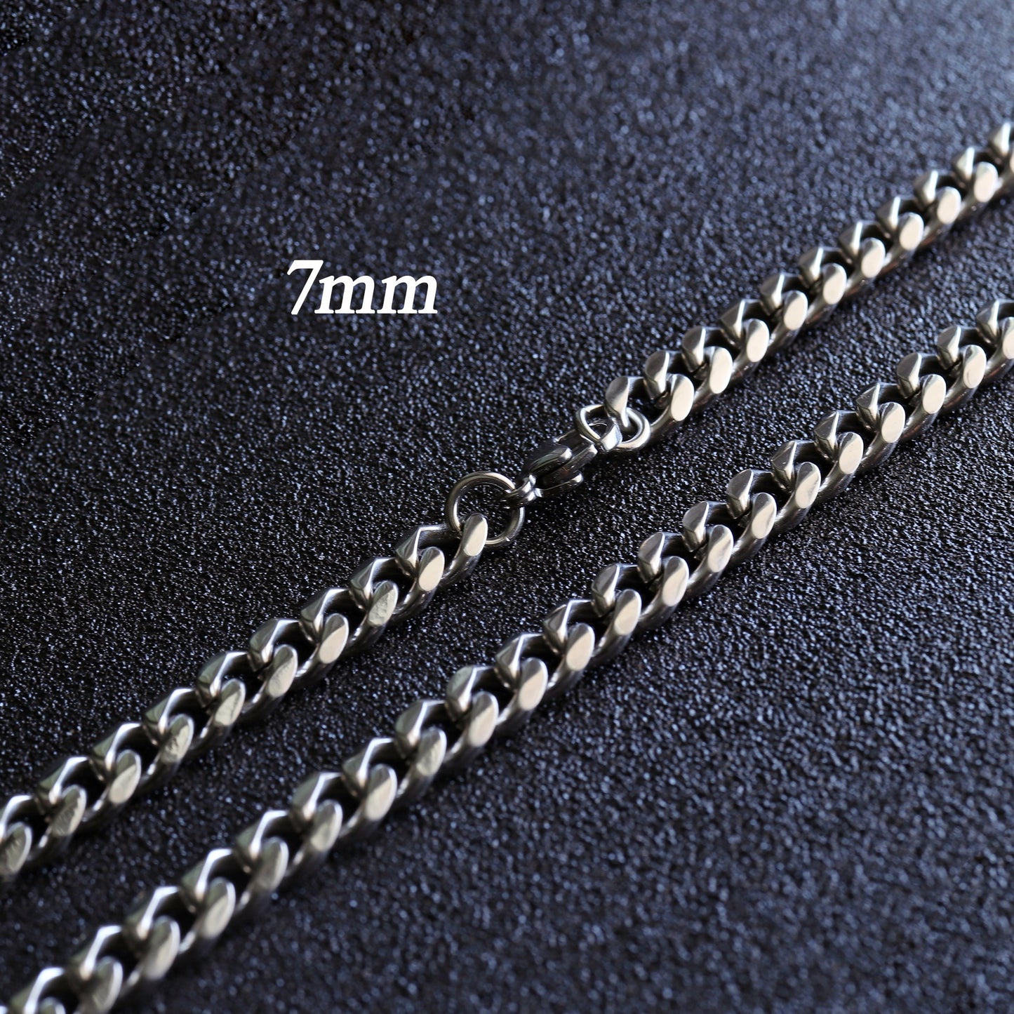 Men's Chain Necklace, Cuban Link Chain Necklace, Stainless Steel Silver Chain, 3.5mm to 9mm Cuban Chain Necklace for Men