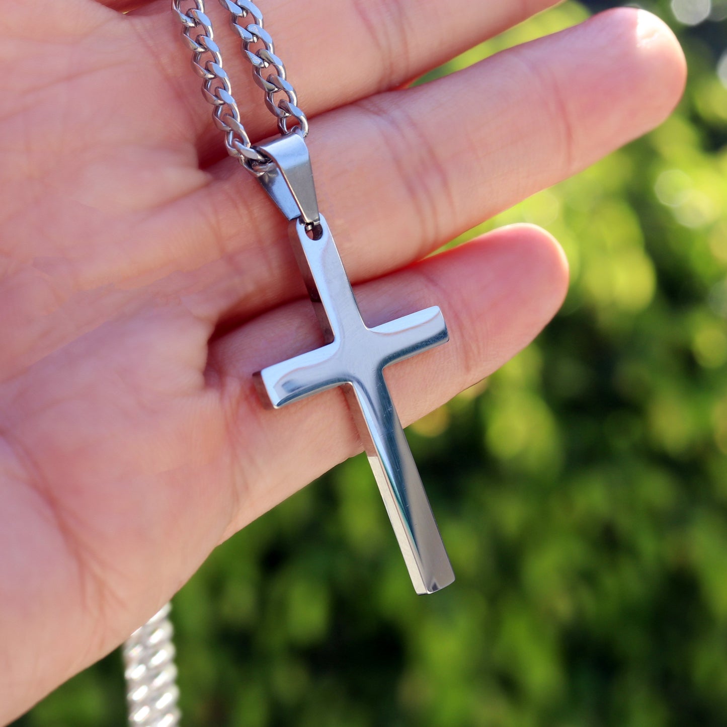 Large Cross Necklace For Men, Personalized Necklace, Engraved  Necklace, Waterproof Necklace