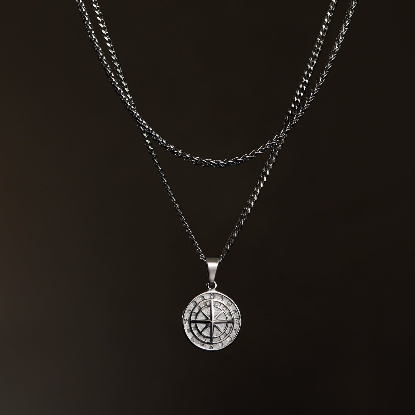 North Star Compass Pendant Necklace Man Compass Pendant Necklace for Men Necklace Chain Gift for Him Gifts for Boyfriend