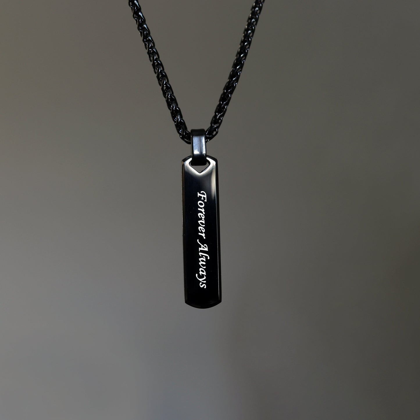 Personalized Bar Pendant Necklace, Custom Name Necklace for Men, Engraved Necklace for Boys