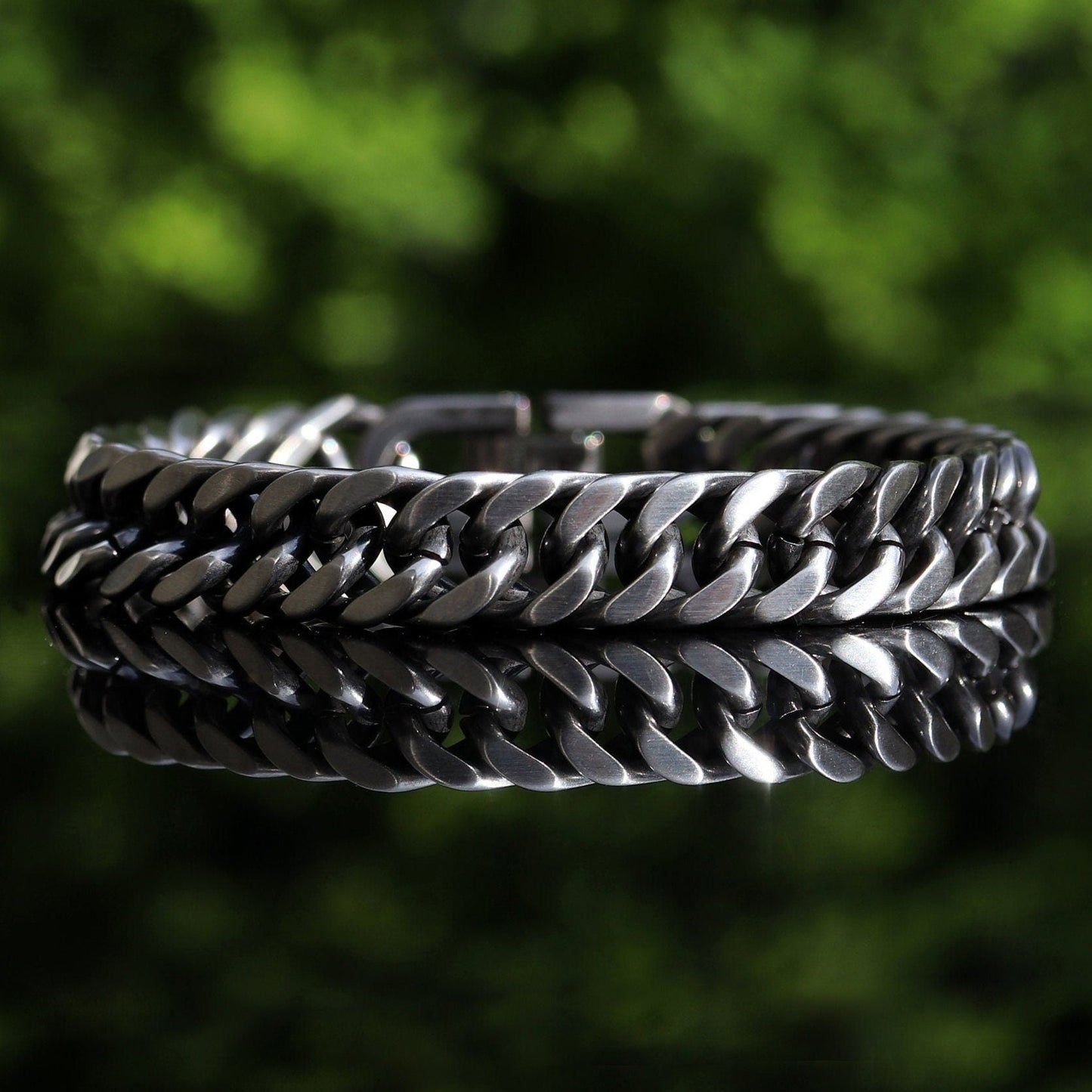 Men's Bracelet, Men Chain bracelet, Antique Chain link Bracelet, Stainless Steel Silver Bracelet