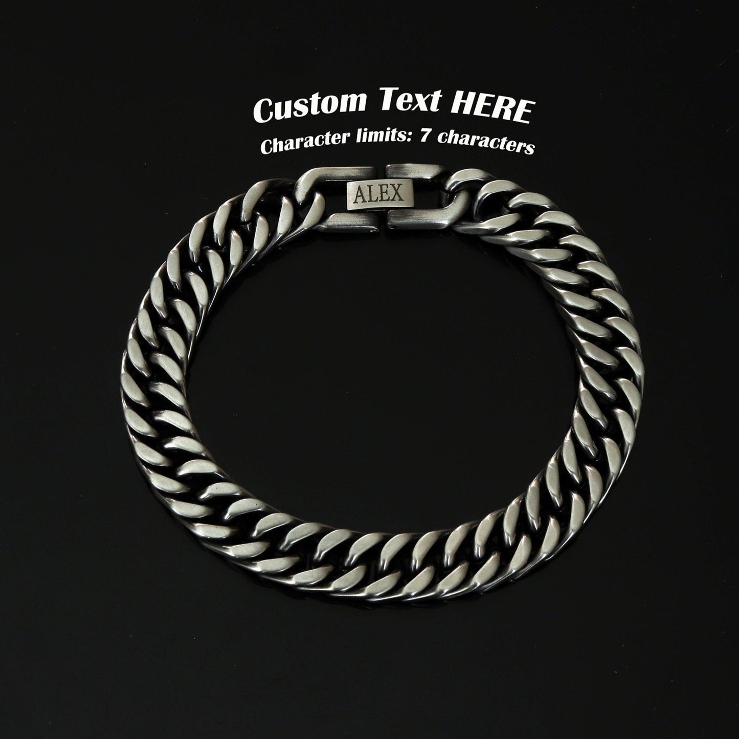 Men's Bracelet, Men Chain bracelet, Antique Chain link Bracelet, Stainless Steel Silver Bracelet